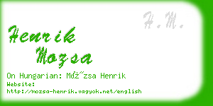 henrik mozsa business card